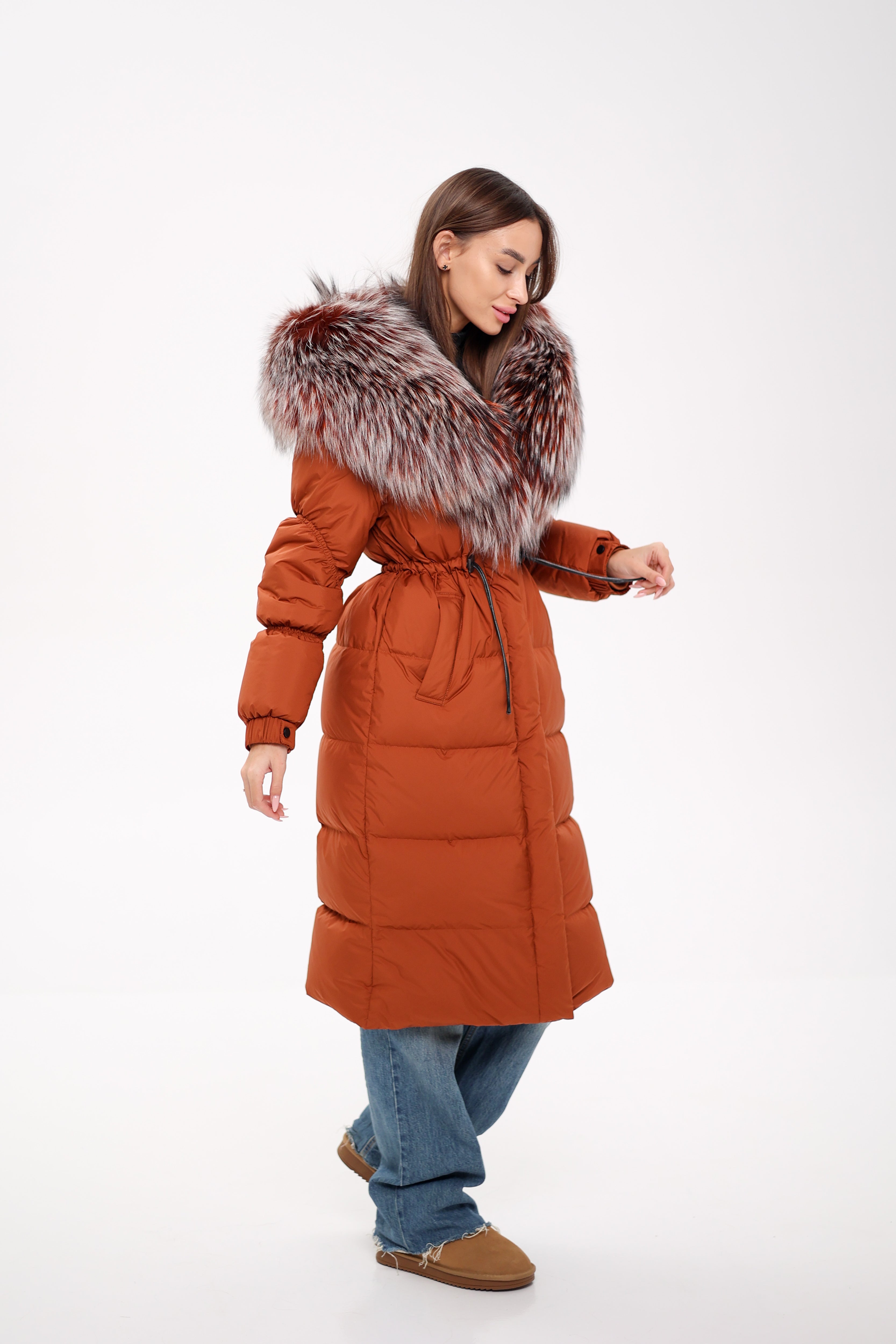Genuine Silver Fox Fully Lined Hood Down Filled Coat Alaska® Outerwear Company