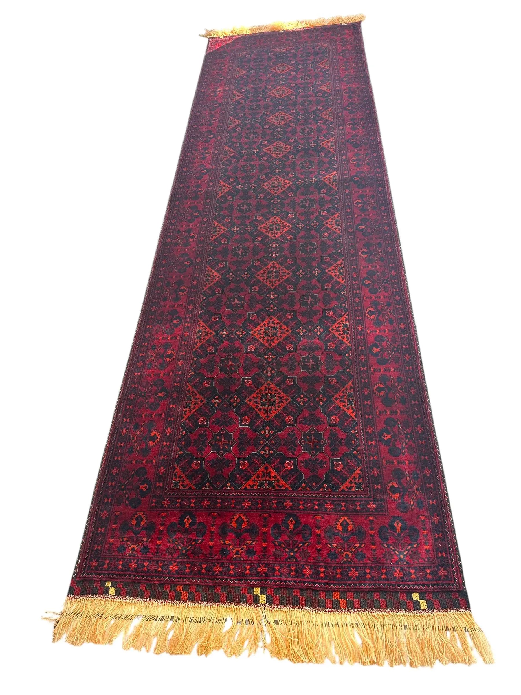 Afghani Fine Knots Bukhara Runner 2’10” x 9’10” Rugistan