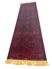 Afghani Fine Knots Bukhara Runner 2’10” x 9’10” Rugistan