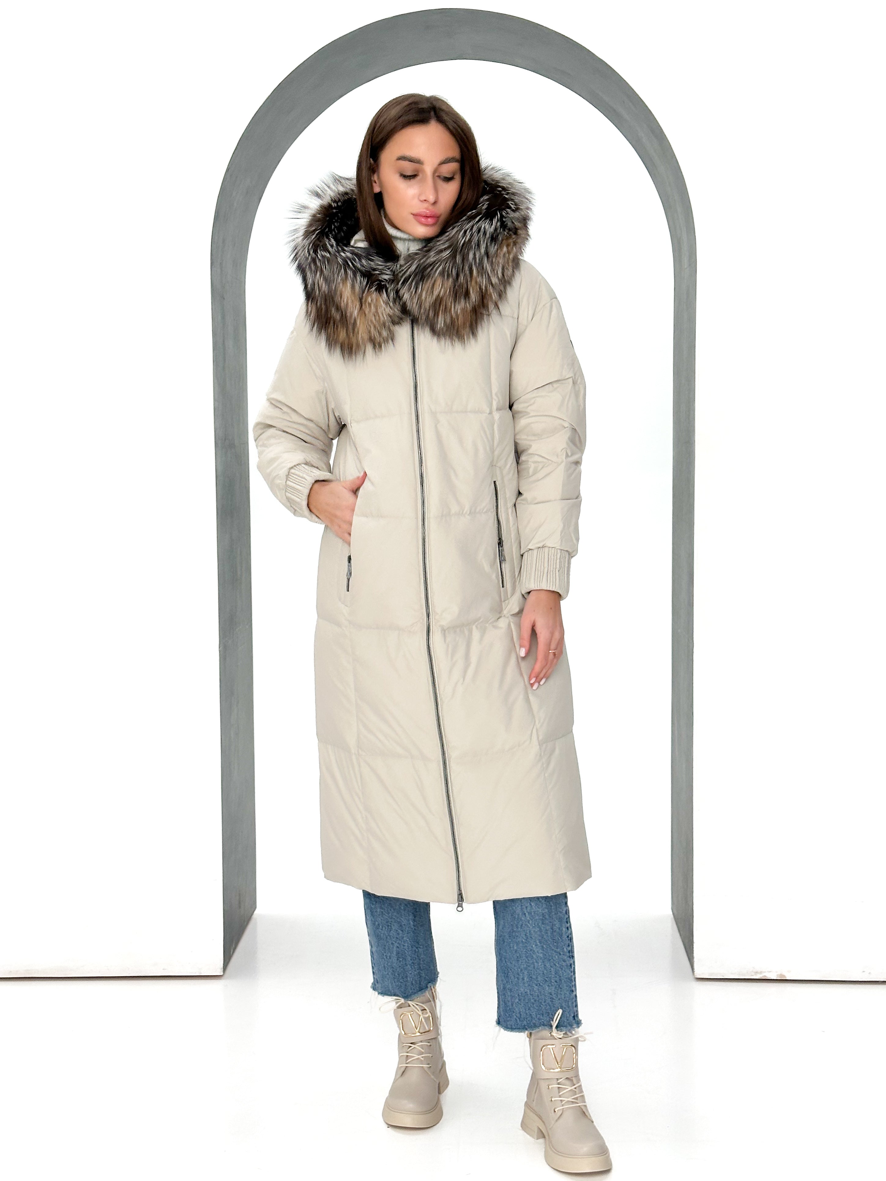 Alice Genuine Silver Fox Down Fill Coat Alaska® Outerwear Company