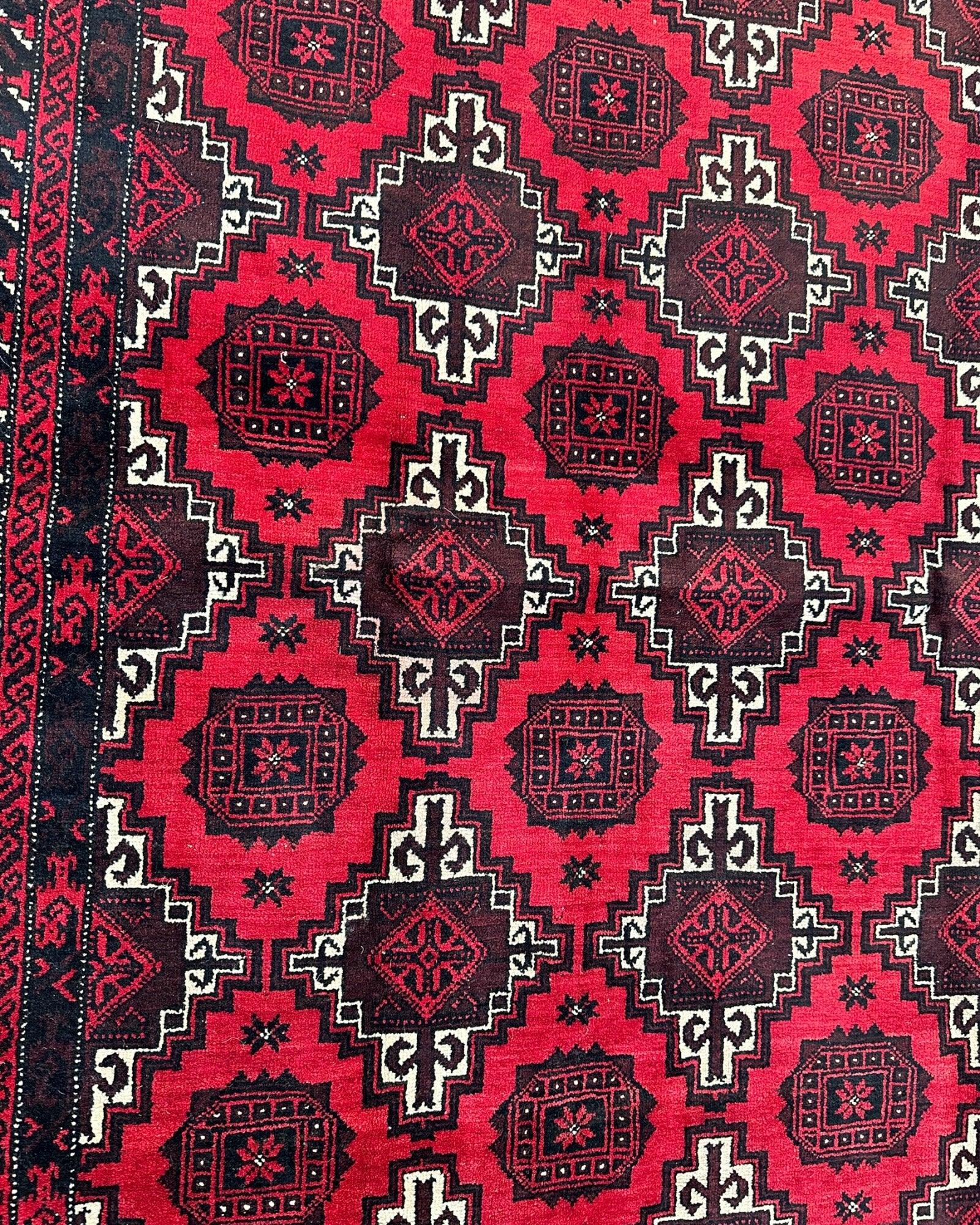 Hand-Knotted Afghani Baluch Wool Rug - 3’1” x 6’9” Rugistan