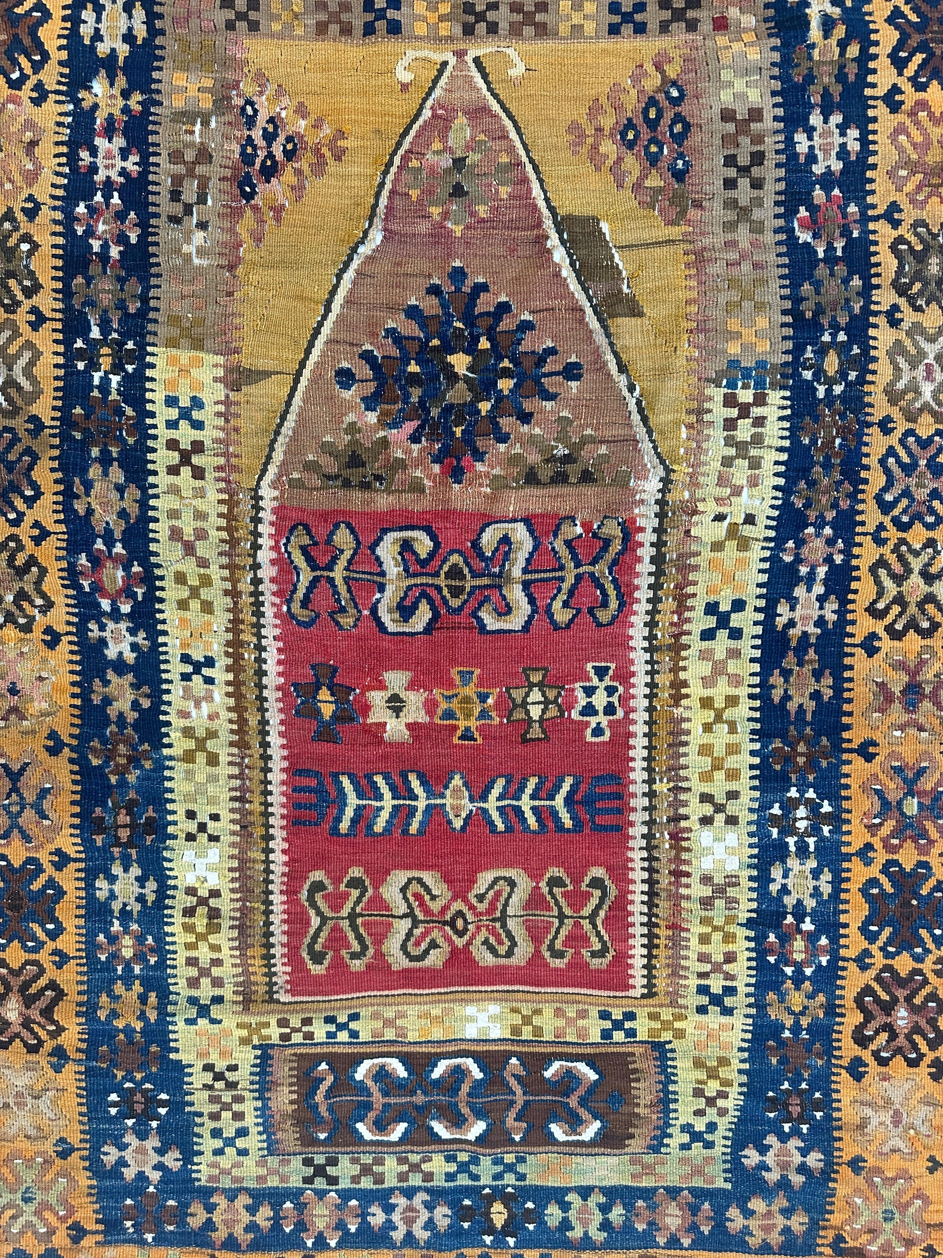 Antique Anatolian Wool Prayer Rug 4’ x 6’6” Rugistan