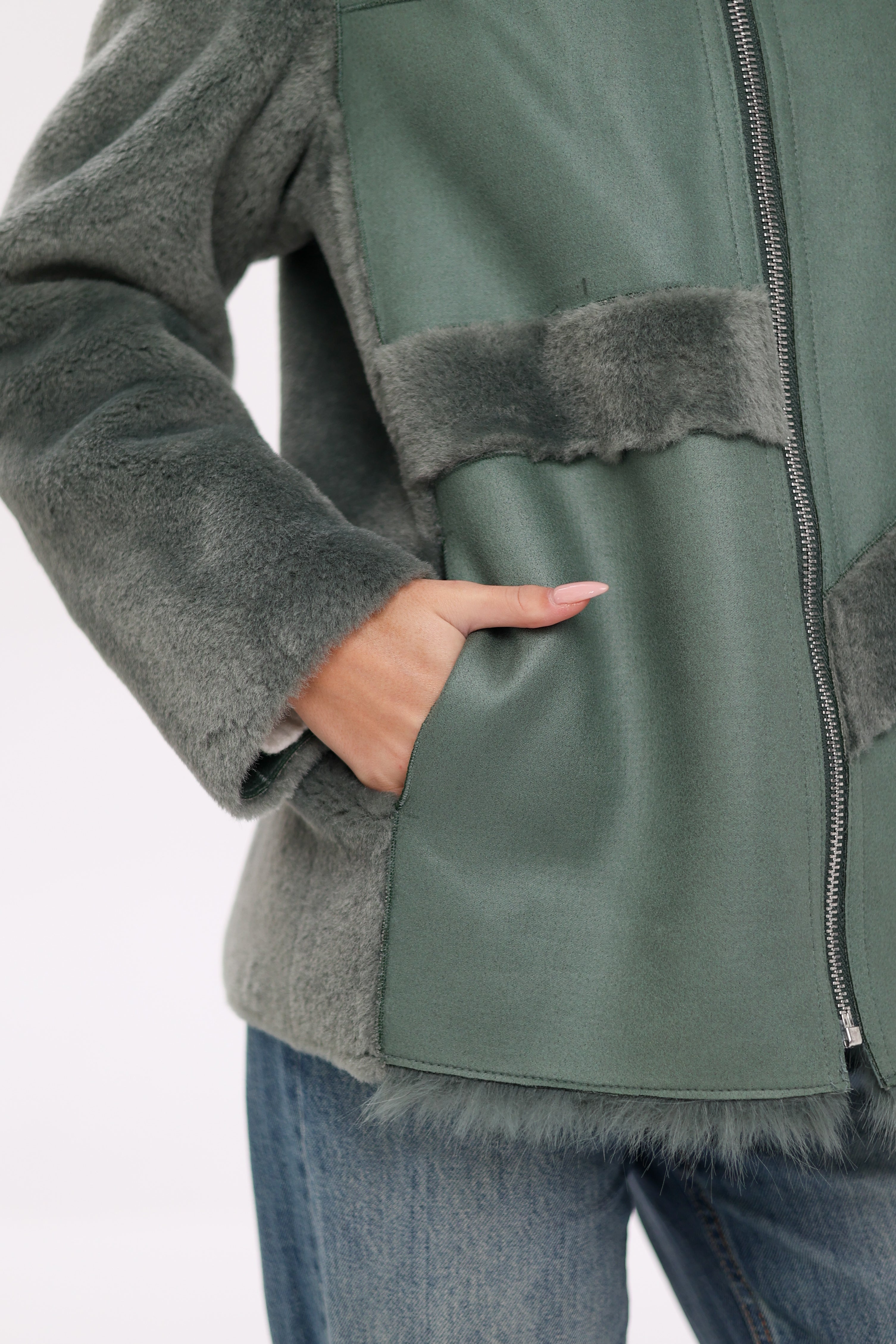 ⇆ Reversible Hooded Wool Blend Jacket Alaska® Outerwear Company