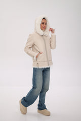 ⇆ Reversible Hooded Wool Blend Jacket Alaska® Outerwear Company