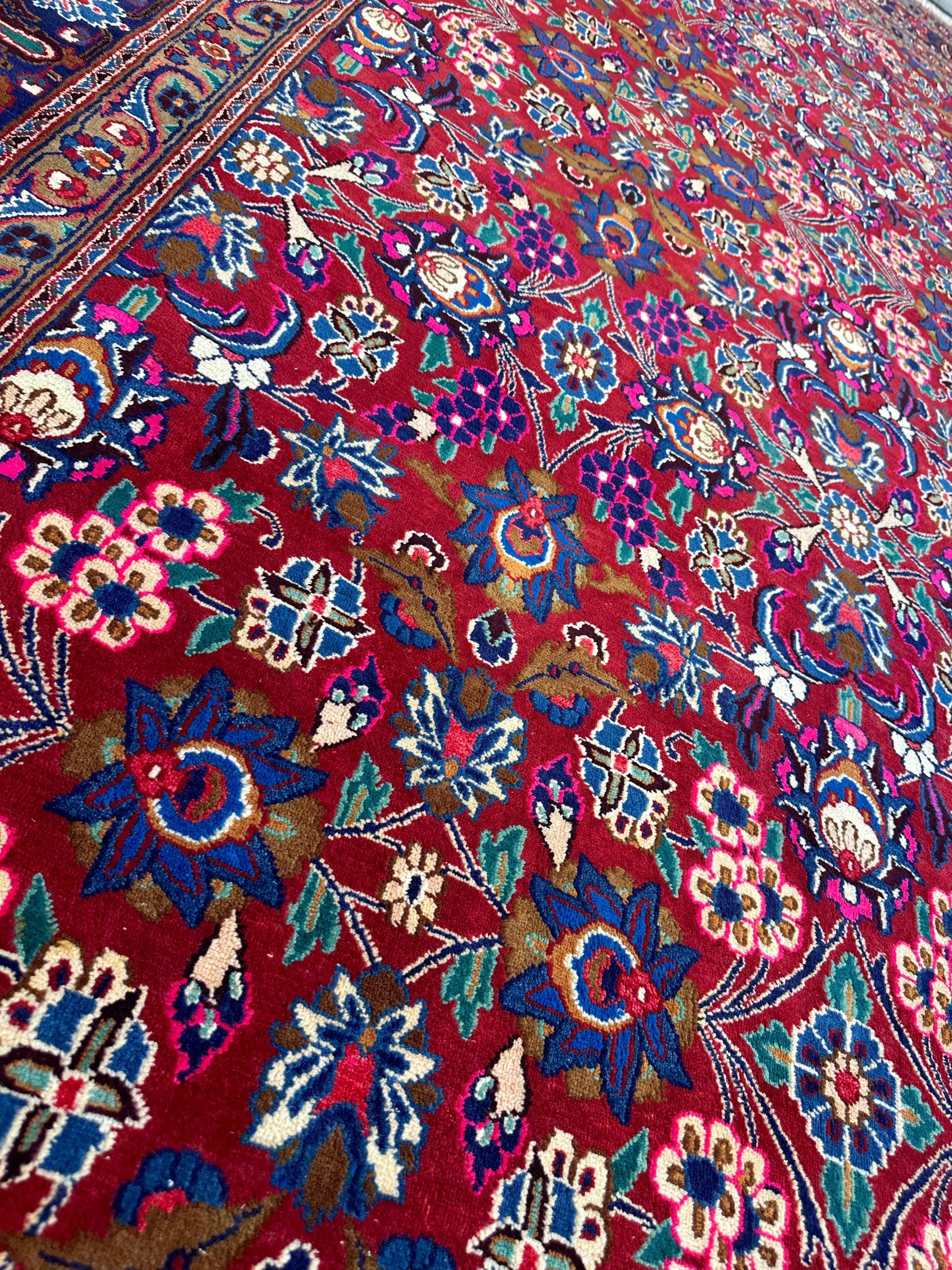 Persian Mashhad I Fine Allover Rug Wool 7 x 10 Rugistan