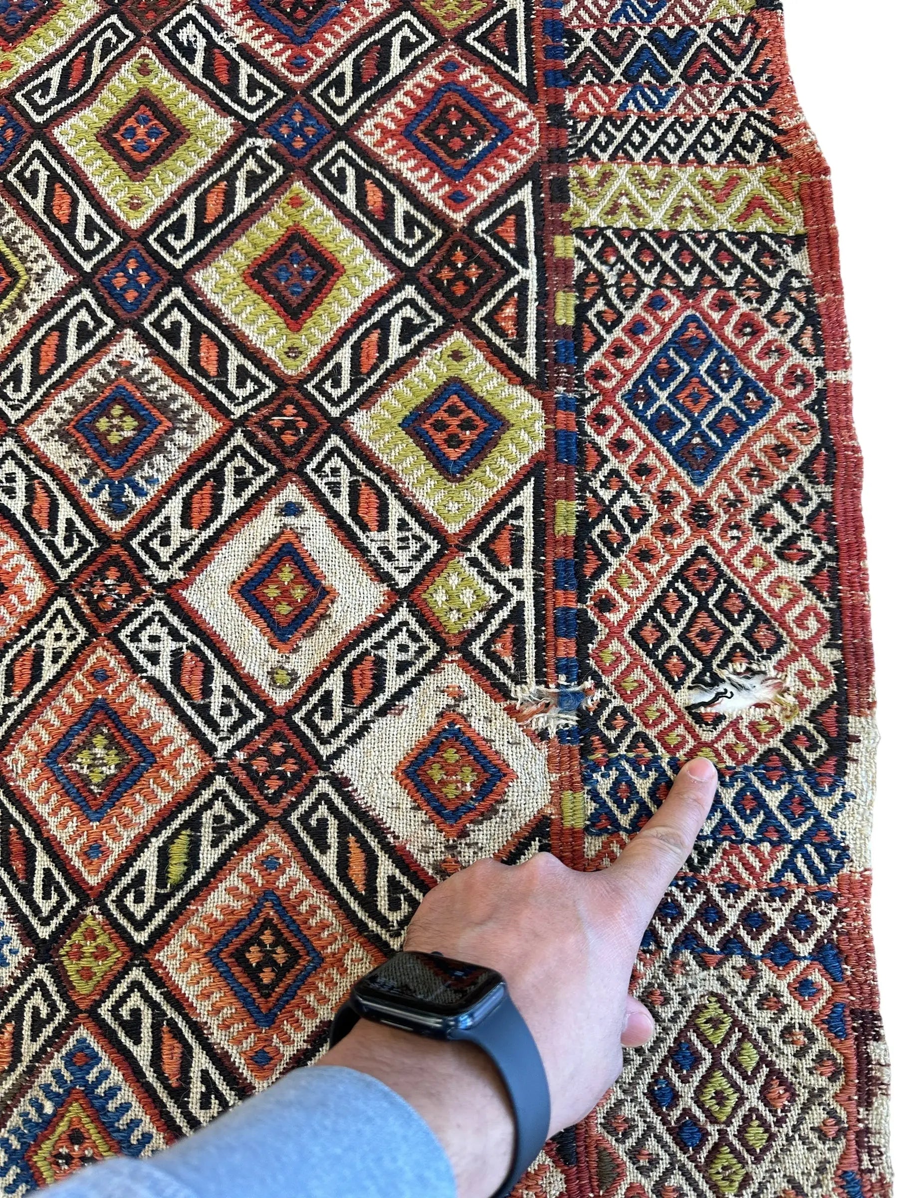 Antique Turkish Jajim Wool Rug 5’6” x 14’5” Rugistan