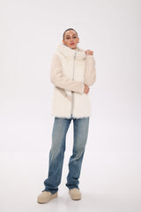⇆ Reversible Hooded Wool Blend Jacket Alaska® Outerwear Company