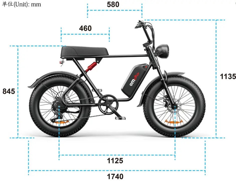 C91 20 inch - 1000W Fat Tire Electric Bike – 20Ah Battery Family Shopolf