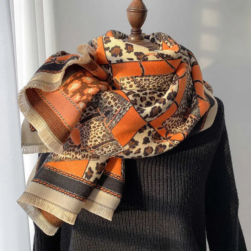 Women's Leopard Print Scarf Family Shopolf