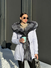 Genuine Silver Fox Fur Trim Rabbit Fur Insulated Parka Alaska® Outerwear Company