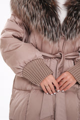 Rei Silver Fox Fully Lined Hood Down Coat in Blush Alaska® Outerwear Company