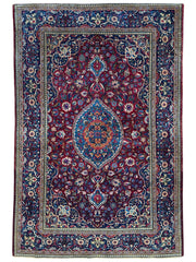 Antique Persian Kashan Debir Rug – 4’3” x 6’4” – Circa 1920s – Hand-Knotted Fine Wool Rugistan