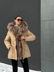 Genuine Silver Fur Trim Parka with Rabbit Fur Insulation Alaska® Outerwear Company