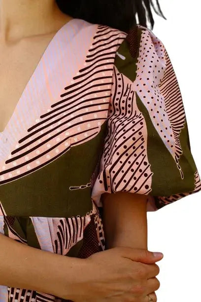 Striking Pink and Brown Bauchi Dress | Stylish Bauchi Fashion