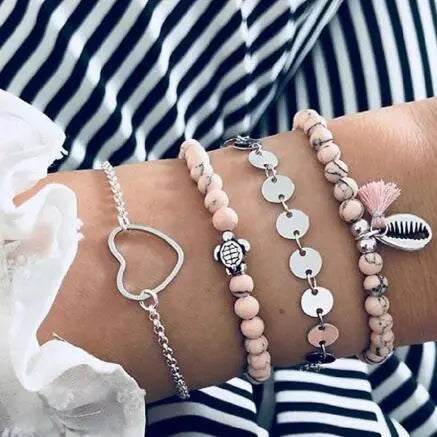 Bead Chain Bracelet Set Anklet Family Shopolf