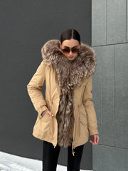 Genuine Silver Fur Trim Parka with Rabbit Fur Insulation Alaska® Outerwear Company