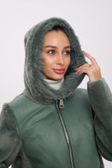 ⇆ Reversible Hooded Wool Blend Jacket Alaska® Outerwear Company