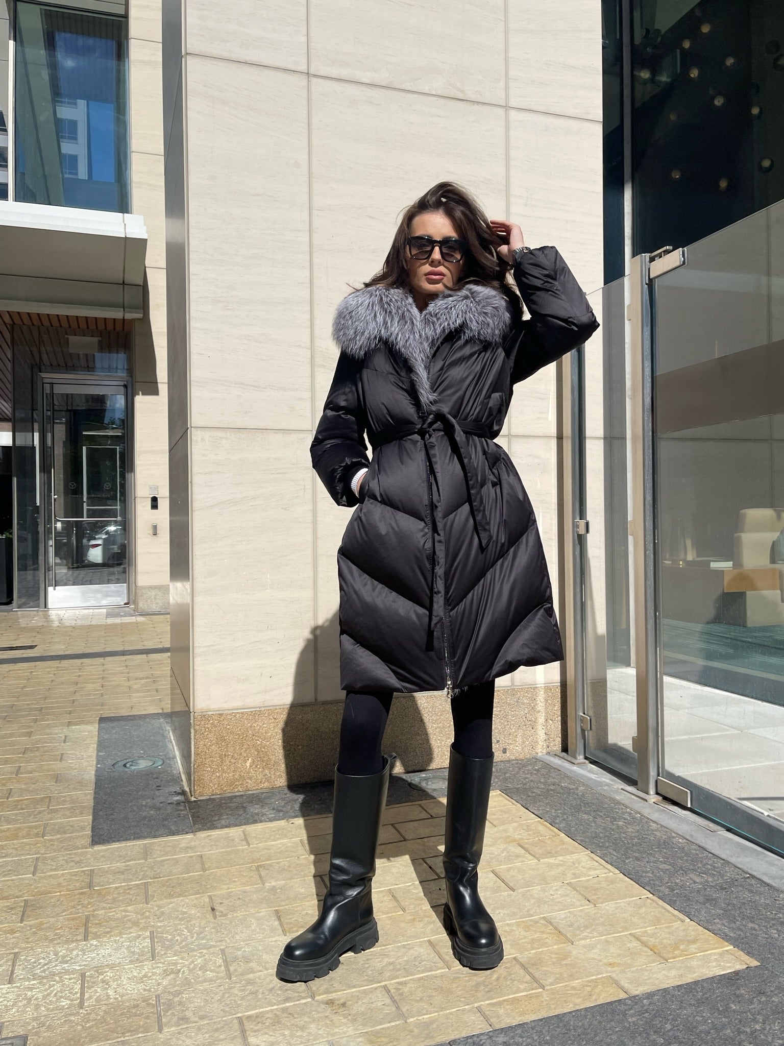 Amandine Genuine Silver Fox Down Parka Alaska® Outerwear Company