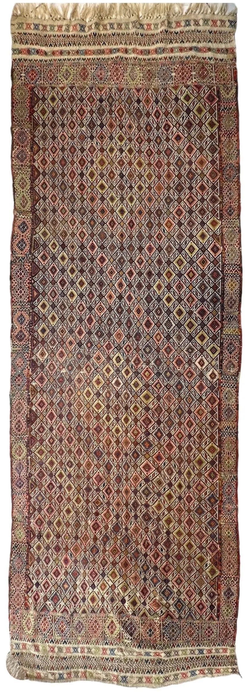Antique Turkish Jajim Wool Rug 5’6” x 14’5” Rugistan