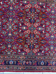 Persian Mashhad I Fine Allover Rug Wool 7 x 10 Rugistan