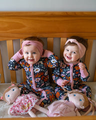 Navy wildflower bamboo zippy Keep the Littles Wild