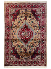 Hand-Knotted Afghan Garden Design Rug – 6’6” x 9’6” Rugistan
