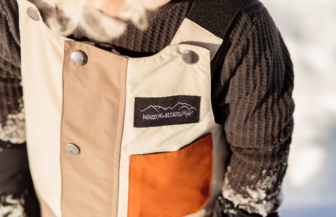 Waterproof Snow bib for youth and toddler Keep the Littles Wild