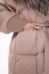 Rei Silver Fox Fully Lined Hood Down Coat in Blush Alaska® Outerwear Company