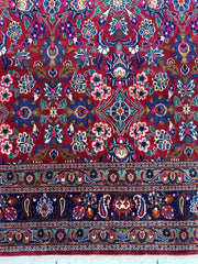 Persian Mashhad I Fine Allover Rug Wool 7 x 10 Rugistan