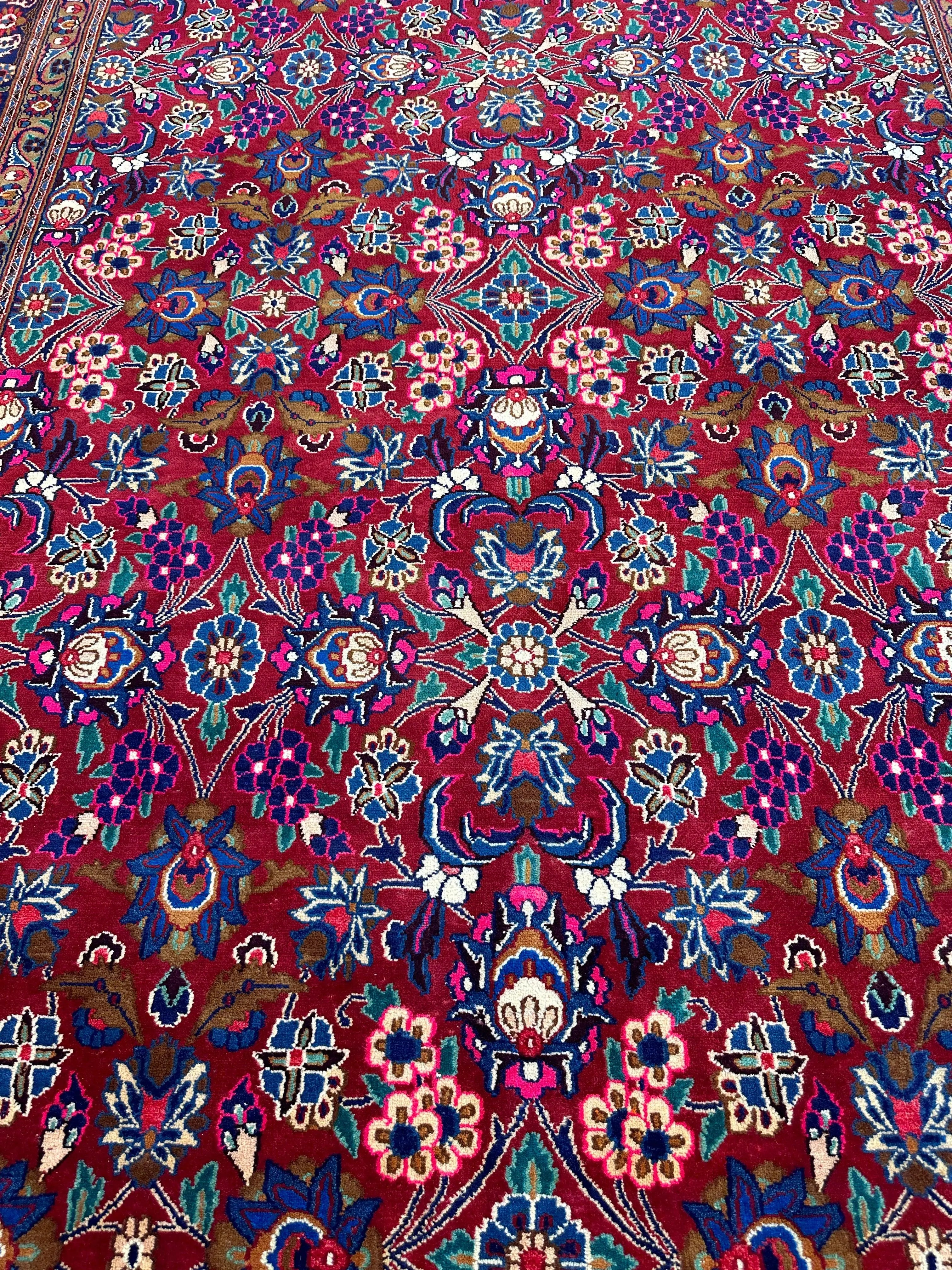 Persian Mashhad I Fine Allover Rug Wool 7 x 10 Rugistan