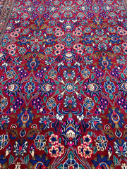 Persian Mashhad I Fine Allover Rug Wool 7 x 10 Rugistan