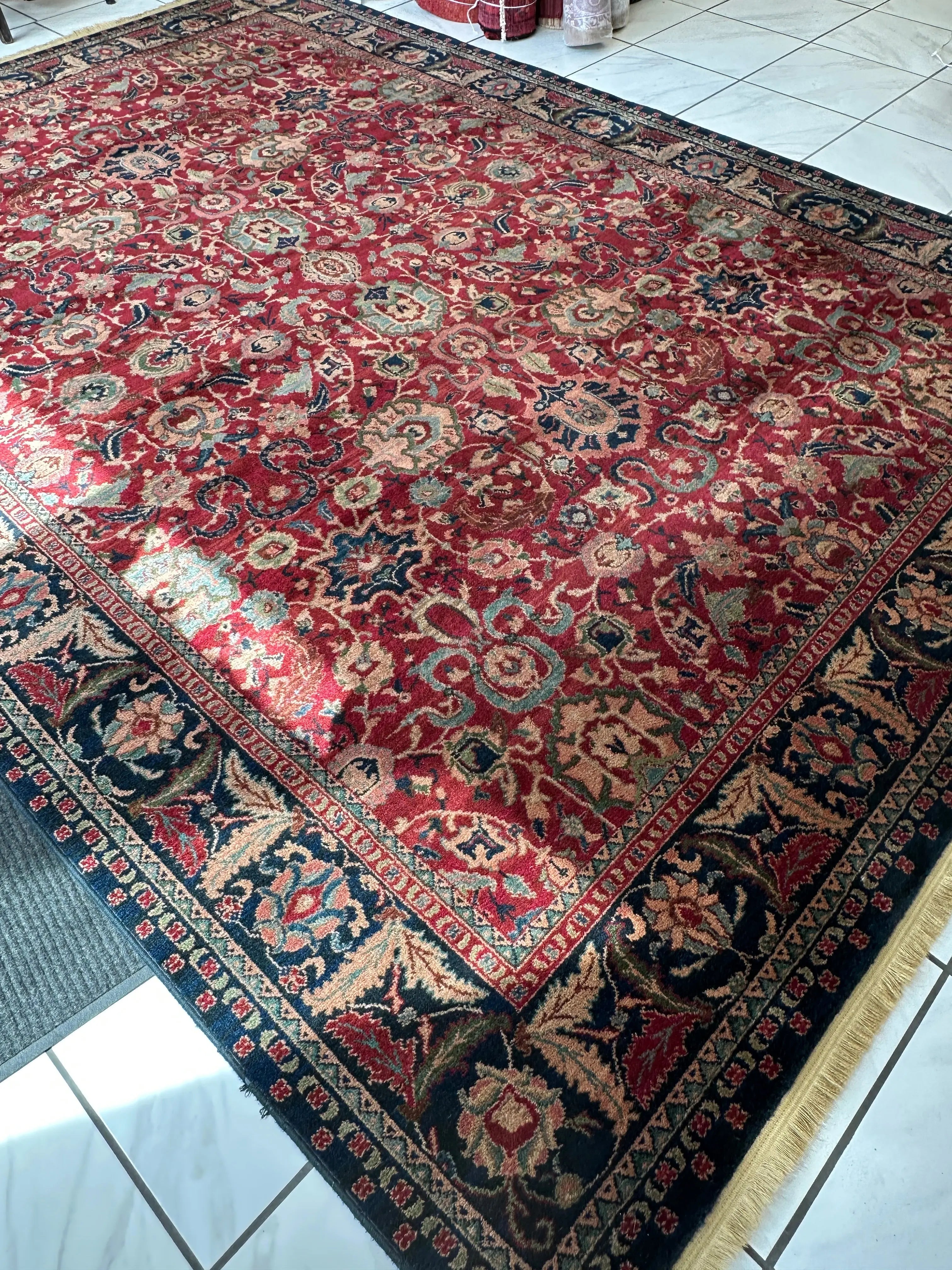 Karastan Samovar Teawash Wool Rug – 8’8” x 12’ – Vintage Elegance, Excellent Condition Rugistan