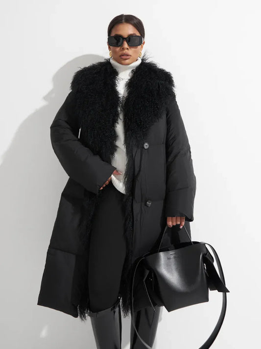 Genuine Lama Fur Premium Down Coat Alaska® Outerwear Company