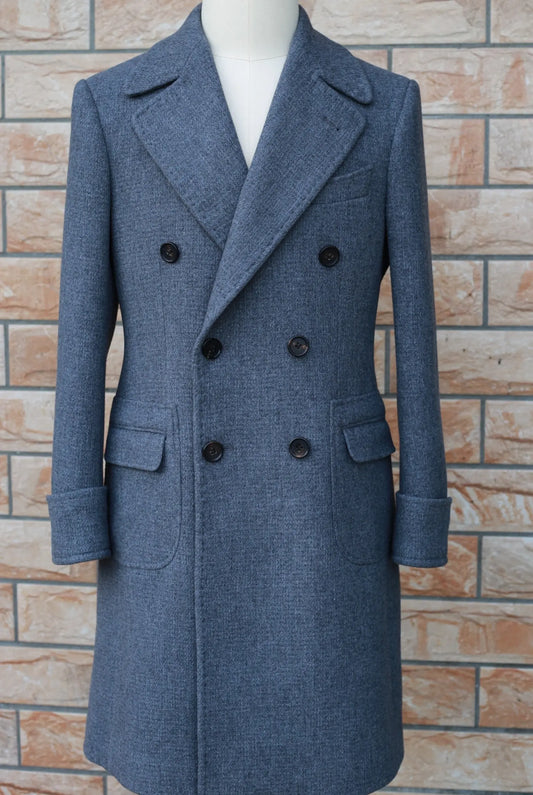 Men's Wool Double Breasted Polo Coat Family Shopolf