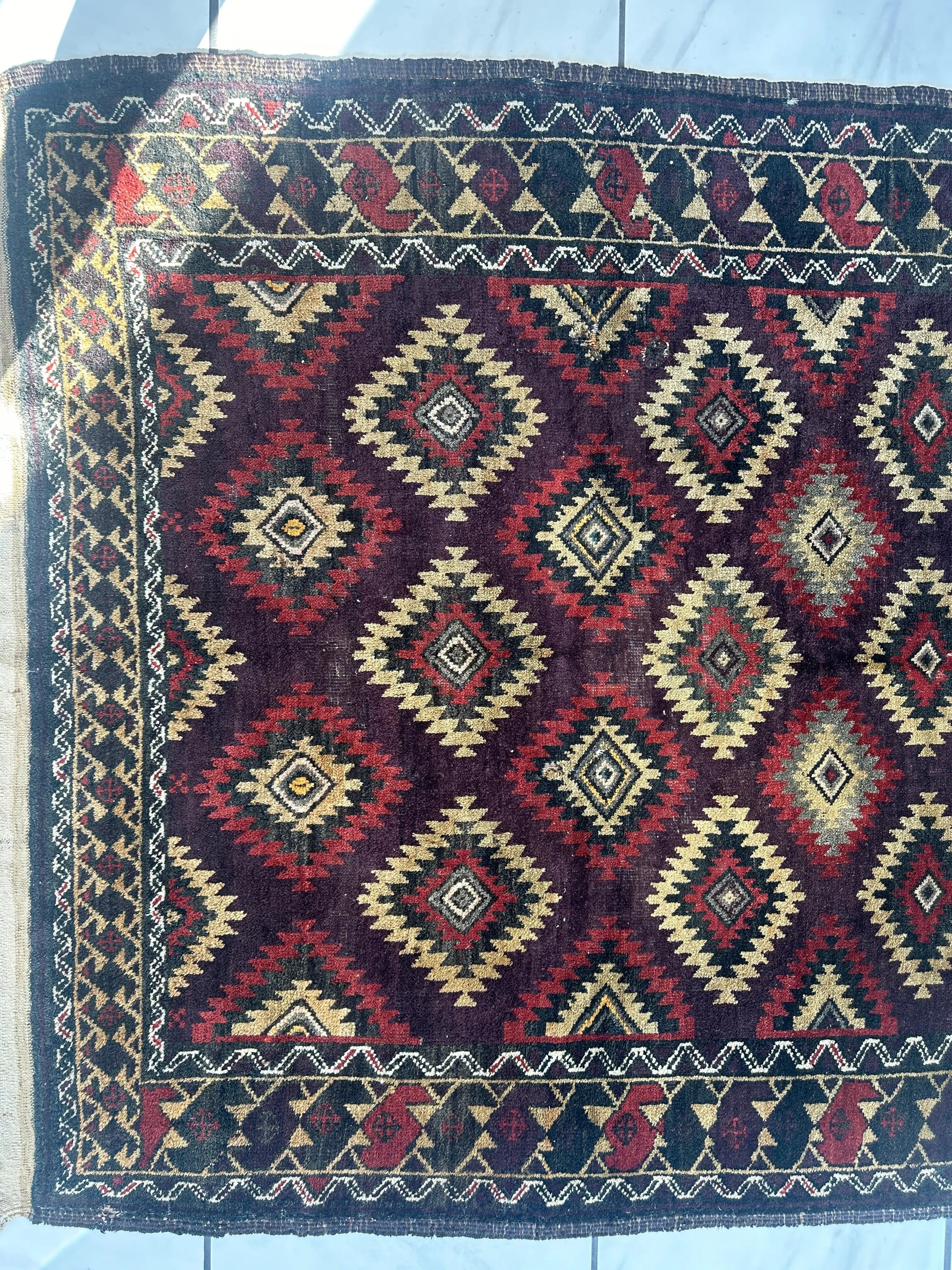 Antique 1900’s Tribal Baluch Wool Rug 4’5” x 8’6” Rugistan