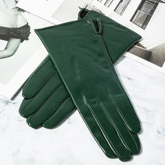 Touch Screen Leather Gloves with Plush Lining Family Shopolf