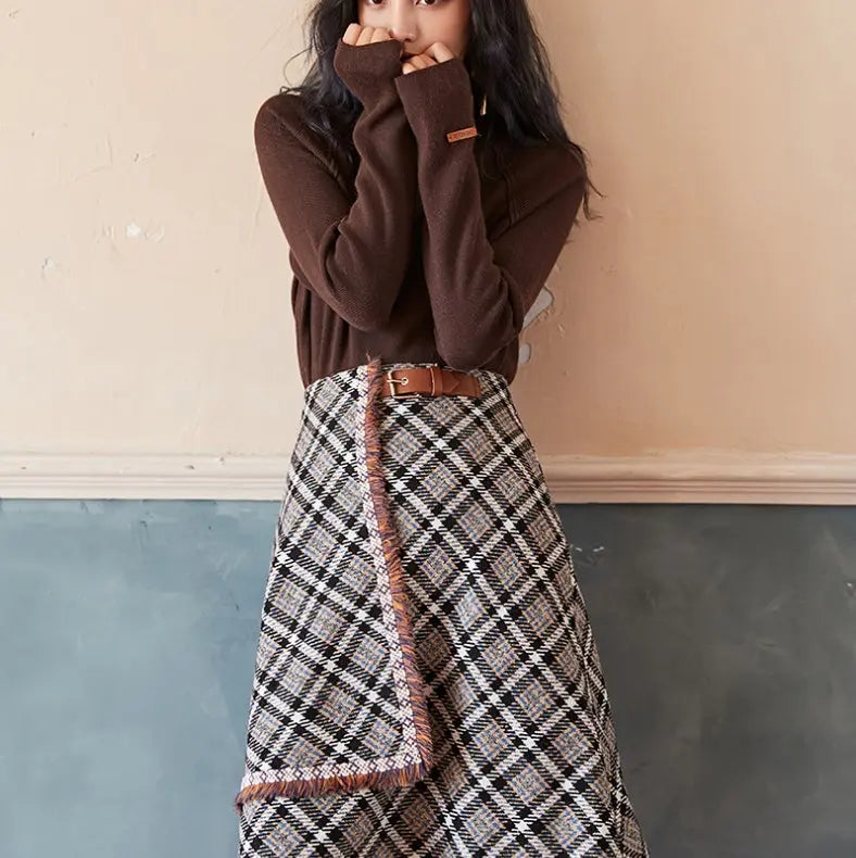 Fringed A-Line Skirt for Women – Trendy and Versatile Family Shopolf