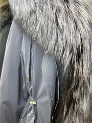 Genuine Silver Fox Fully Lined Hood Rabbit Insulated Parka Alaska® Outerwear Company