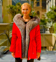 Genuine Silver Fox Fur Trim Rabbit Fur Insulated Parka Alaska® Outerwear Company
