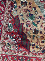 Hand-Knotted Afghan Garden Design Rug – 6’6” x 9’6” Rugistan