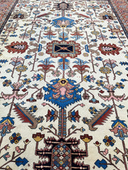Hand-Knotted Vintage Afghani Serapi Wool Rug – 10'10" x 15'10" – Elegant Traditional Area Rug Rugistan
