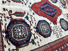 Hand-Knotted Afghani Kazak Wool Rug - 4'8" x 7'2" Rugistan