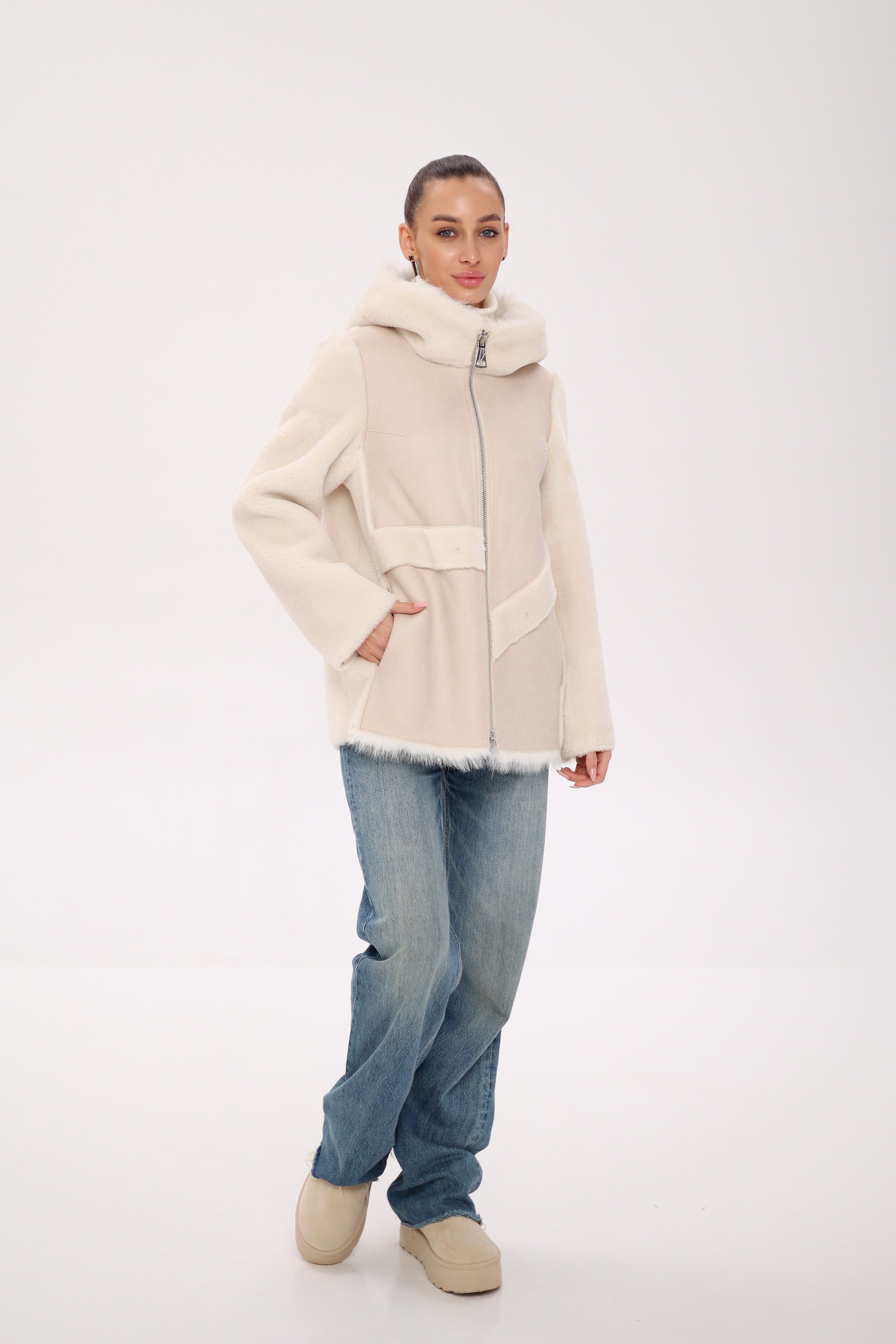 ⇆ Reversible Hooded Wool Blend Jacket Alaska® Outerwear Company