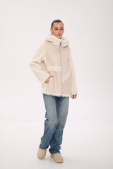 ⇆ Reversible Hooded Wool Blend Jacket Alaska® Outerwear Company