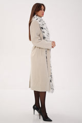 Genuine Arctic Fox Virgin Wool Wrap Coat Alaska® Outerwear Company