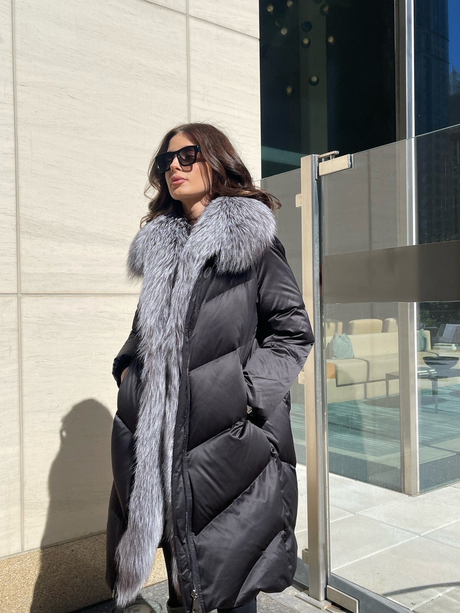 Amandine Genuine Silver Fox Down Parka Alaska® Outerwear Company