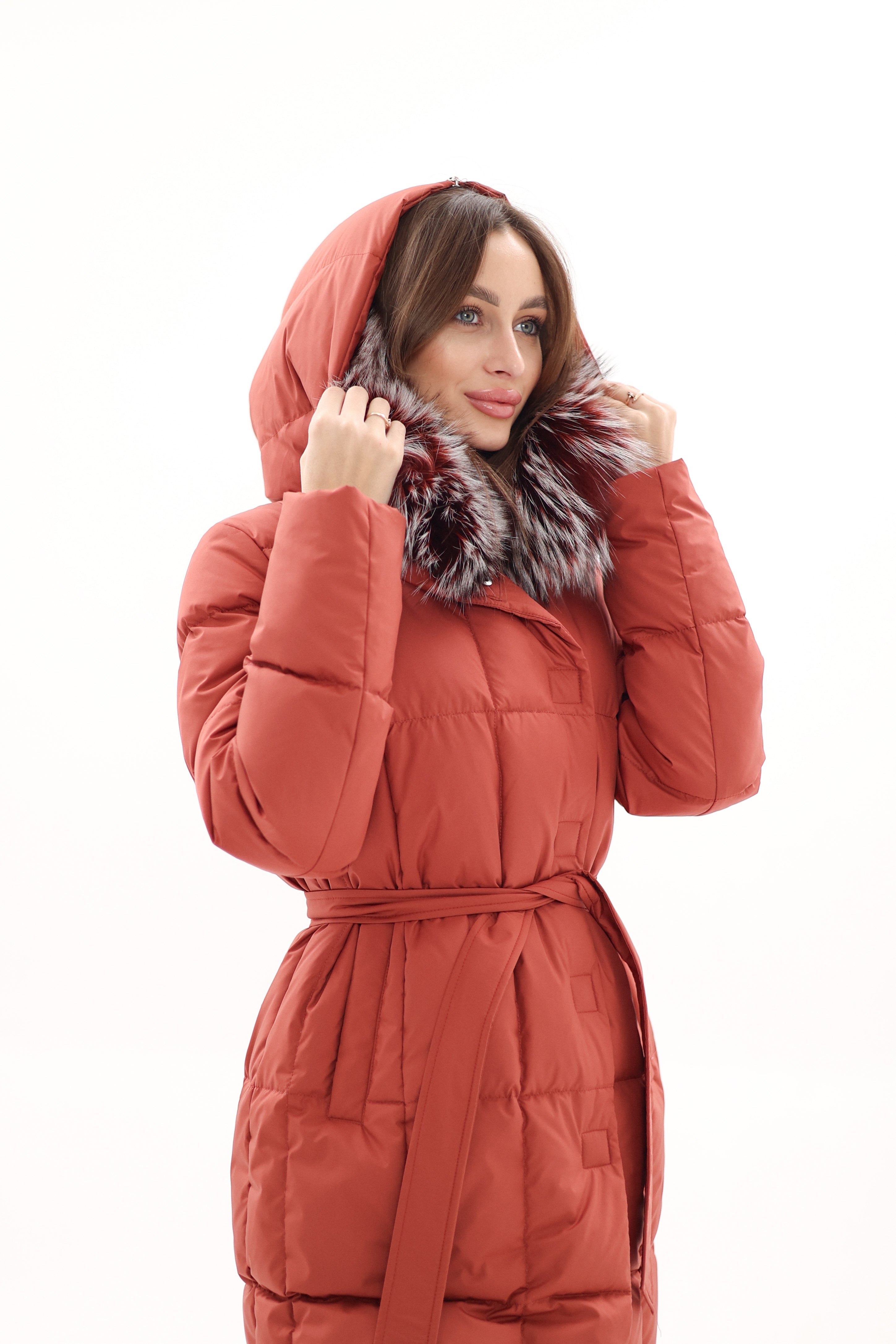 Genuine Silver Fox Fur Trim Down Coat Alaska® Outerwear Company