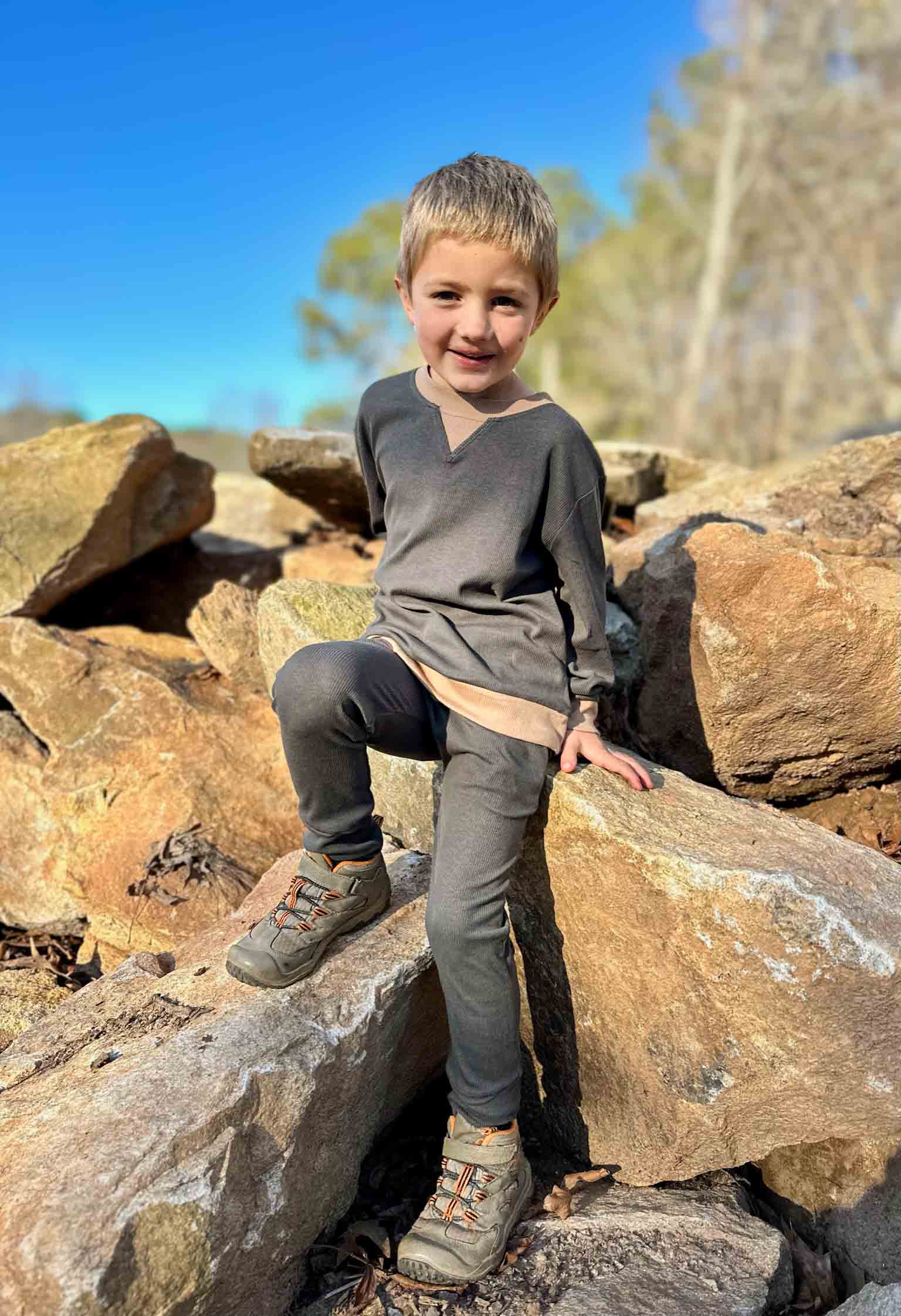 Ribbed bamboo joggers Keep the Littles Wild