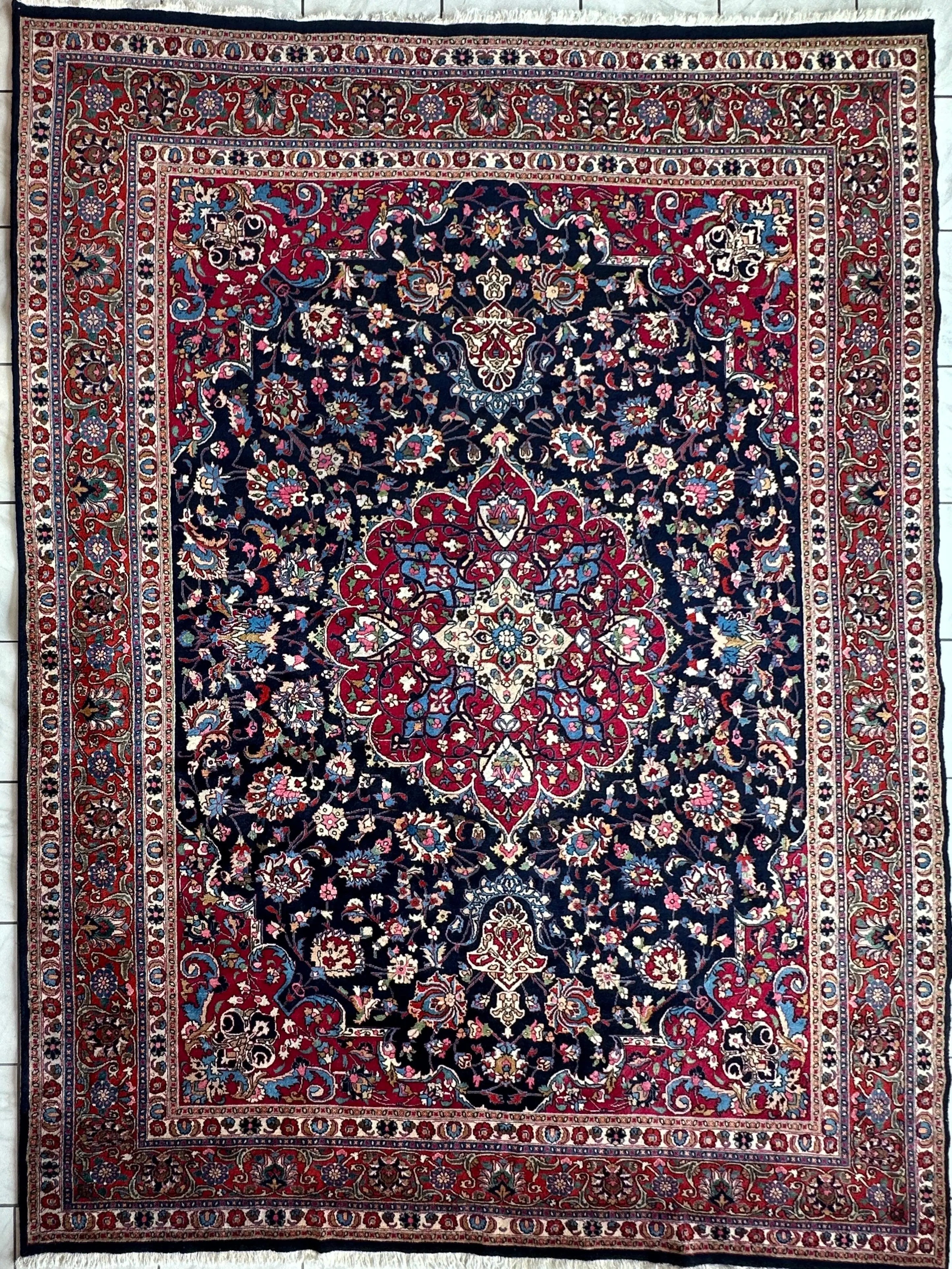 Persian Mashhad Hand Knotted Wool Area Rug 9’9” x 13’3” Rugistan