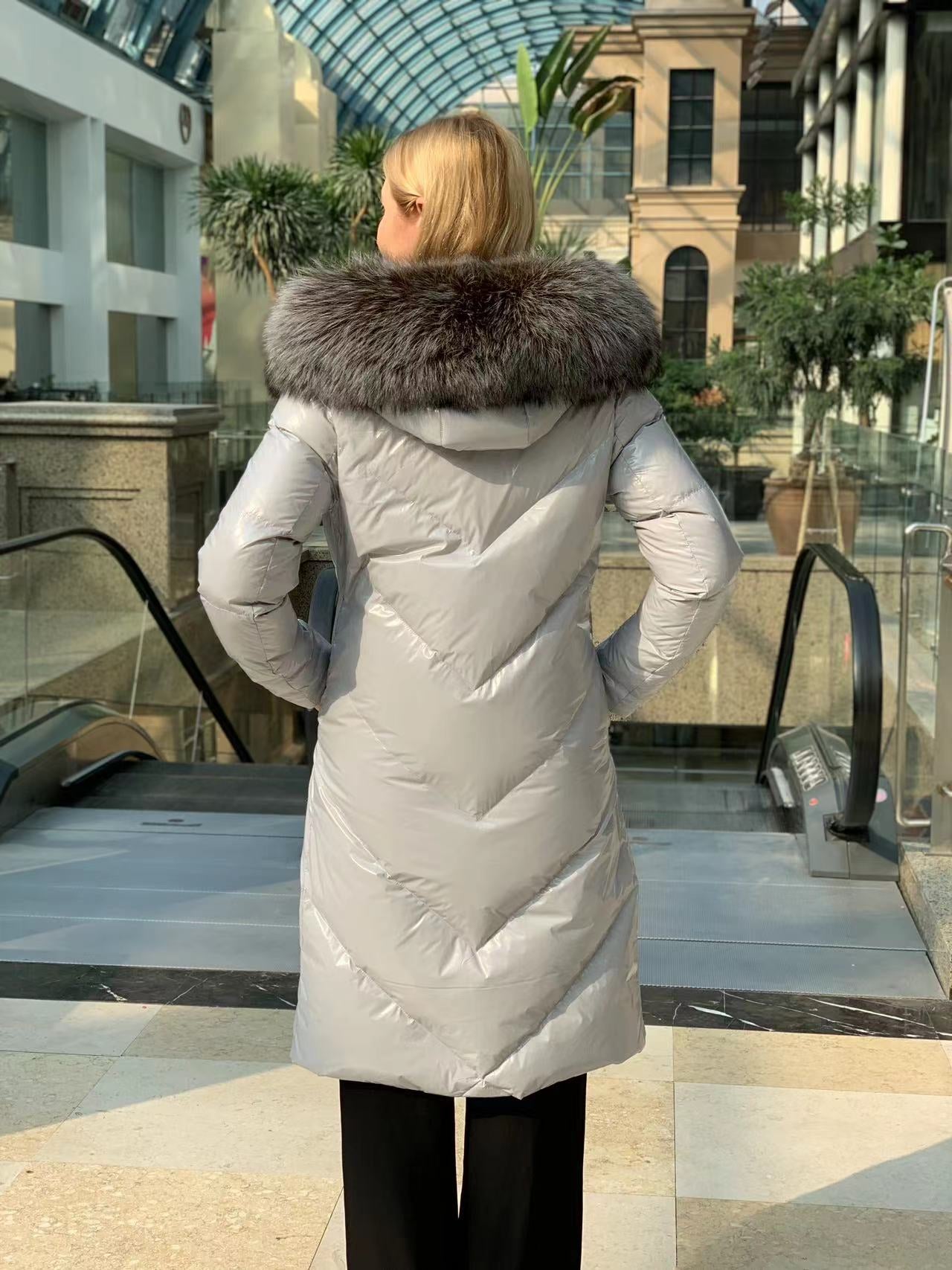 Genuine Silver Fox Fur Belted Parka Coat Alaska® Outerwear Company